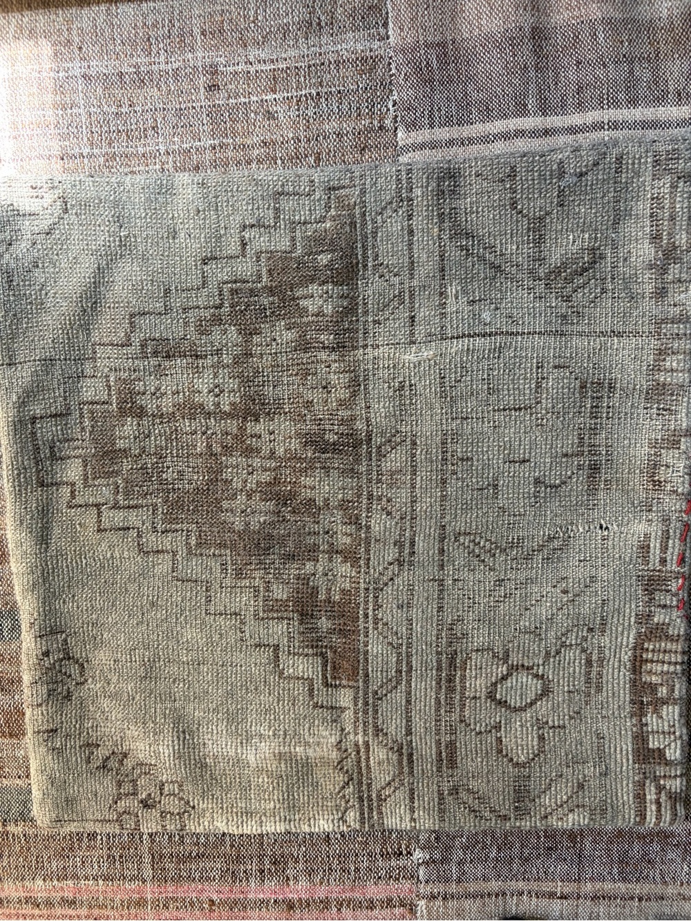 Authentic Vintage Turkish Oushak Pillow Cover FLAW